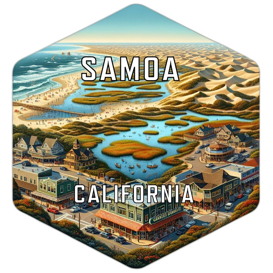 Samoa California Travel Destination Souvenir Vinyl Decal Sticker Image 1