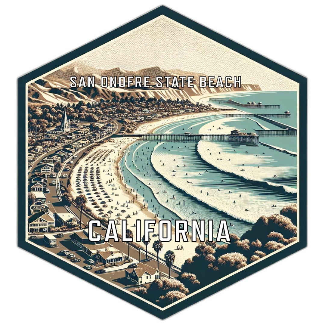 San Onofre State Beach California Travel Destination Souvenir Vinyl Decal Sticker Image 1