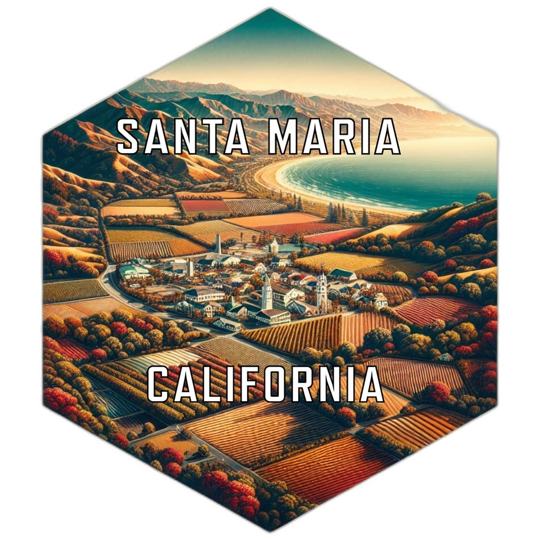 Santa Maria California Travel Destination Souvenir Vinyl Decal Sticker Image 1