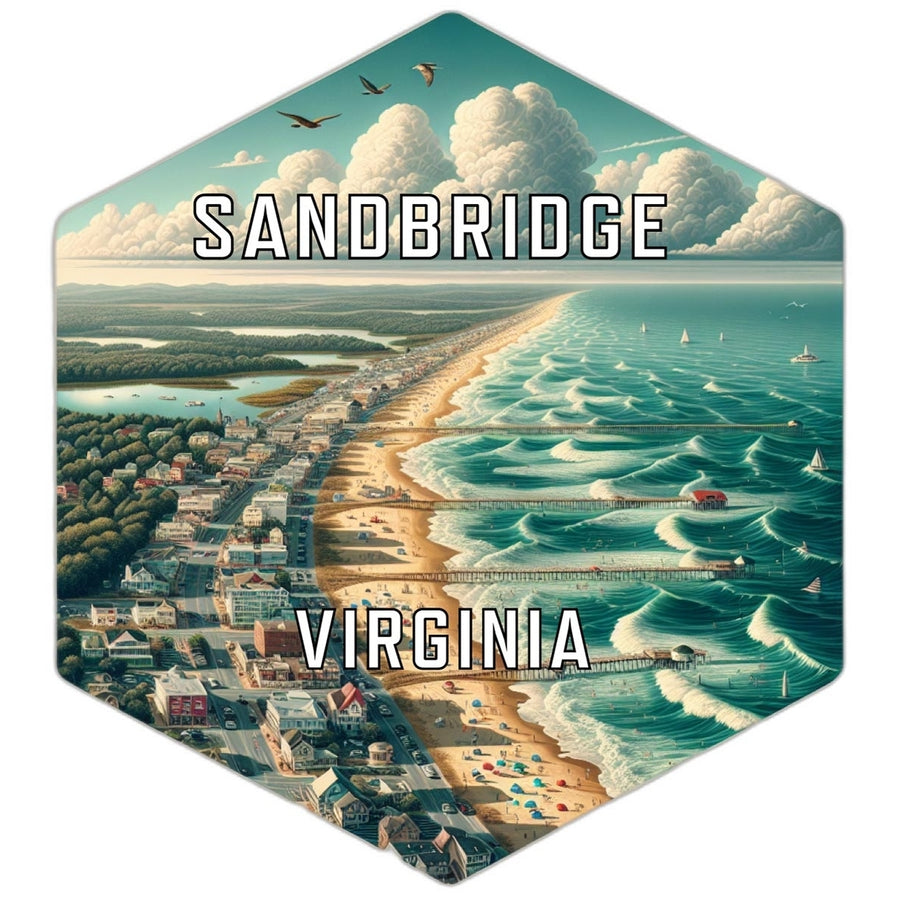 Sandbridge Virginia Travel Destination Souvenir Vinyl Decal Sticker Image 1