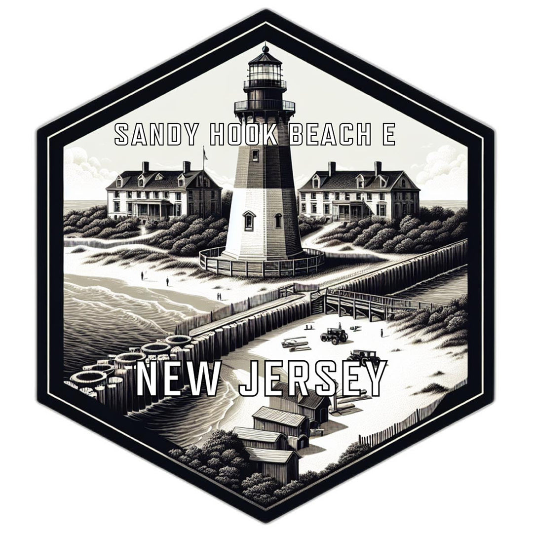 Sandy Hook Beach E Jersey Travel Destination Souvenir Vinyl Decal Sticker Image 1