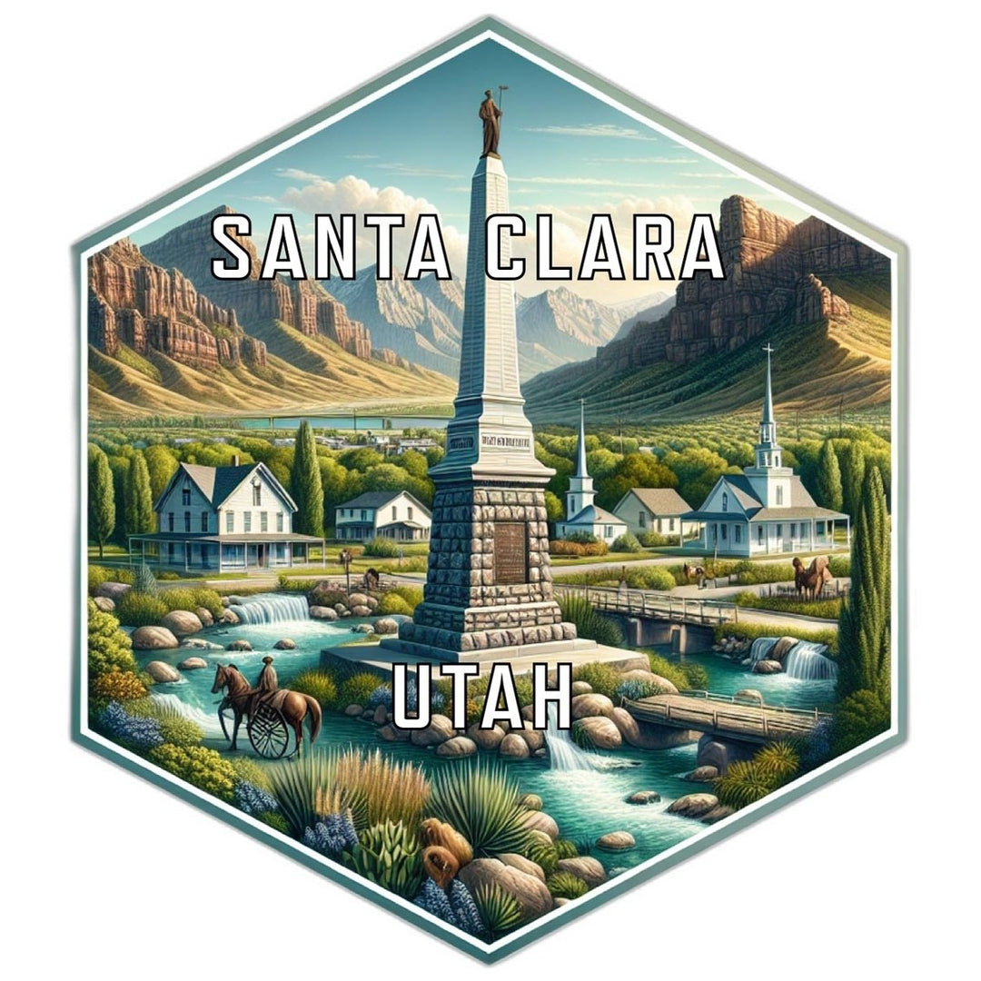 Santa Clara Utah Travel Destination Souvenir Vinyl Decal Sticker Image 1