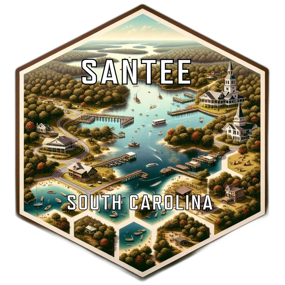 Santee South Carolina Travel Destination Souvenir Vinyl Decal Sticker Image 1