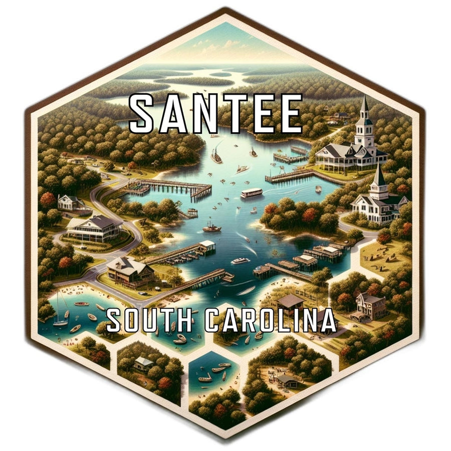 Santee South Carolina Travel Destination Souvenir Vinyl Decal Sticker Image 1