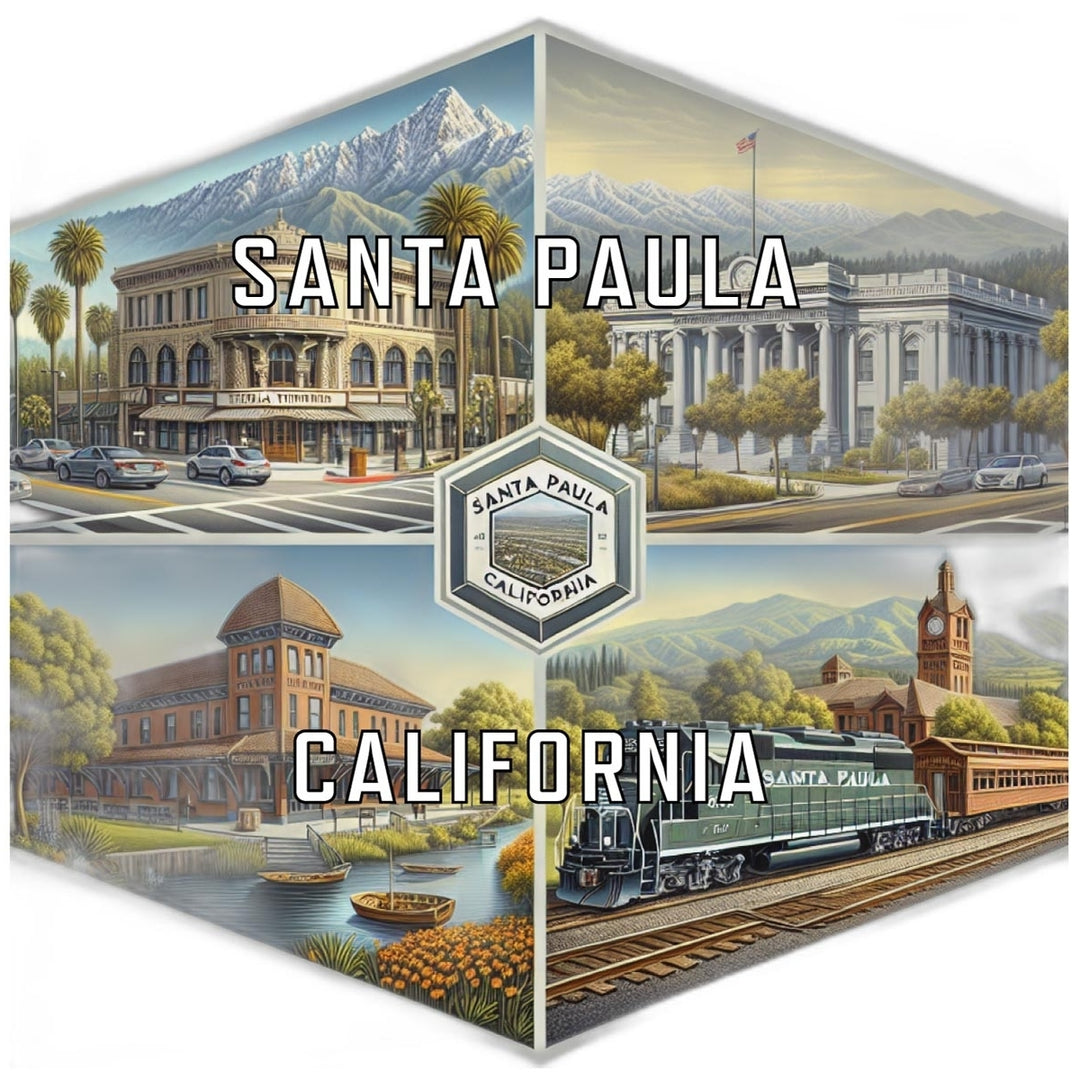 Santa Paula California Travel Destination Souvenir Vinyl Decal Sticker Image 1