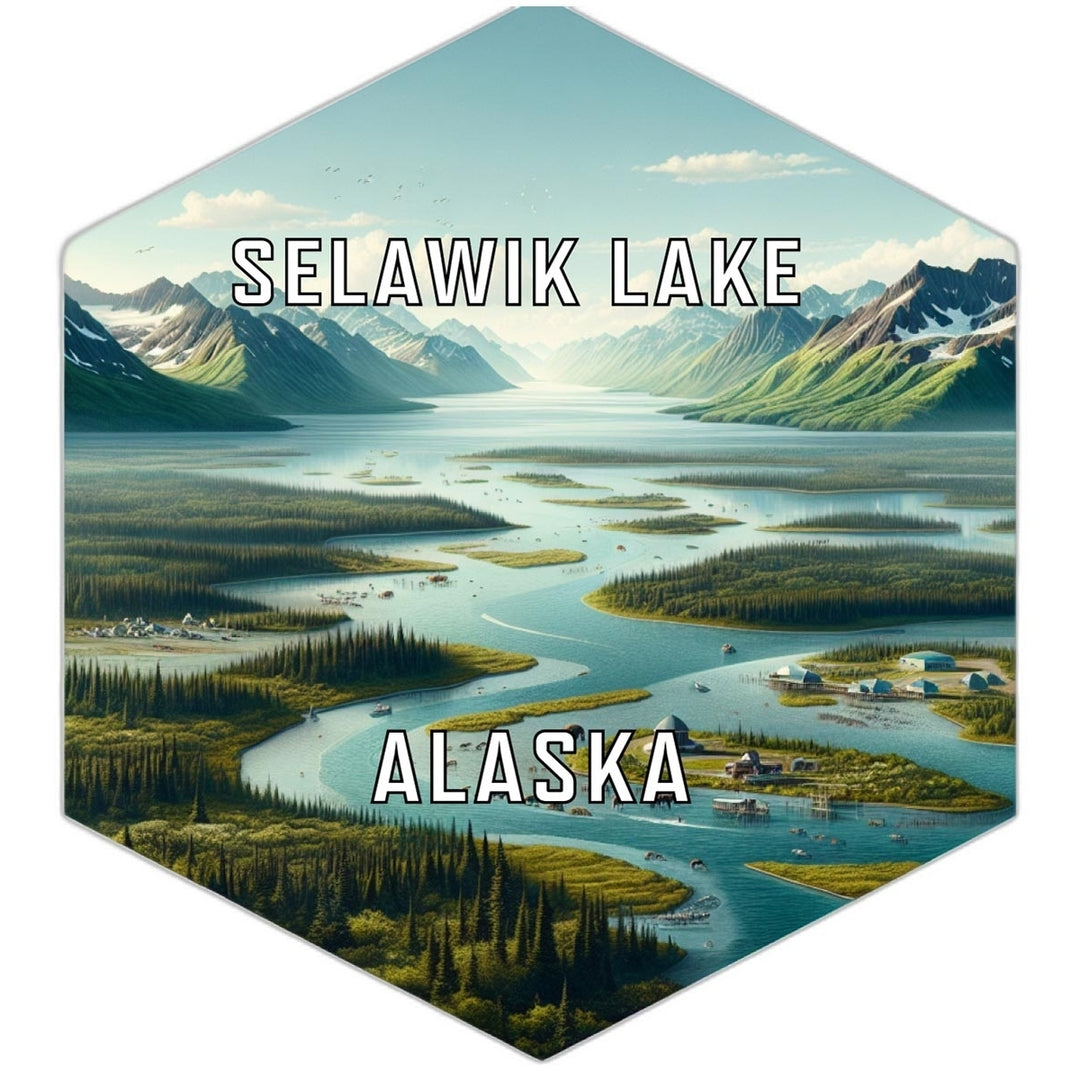 Selawik Lake Alaska Travel Destination Souvenir Vinyl Decal Sticker Image 1