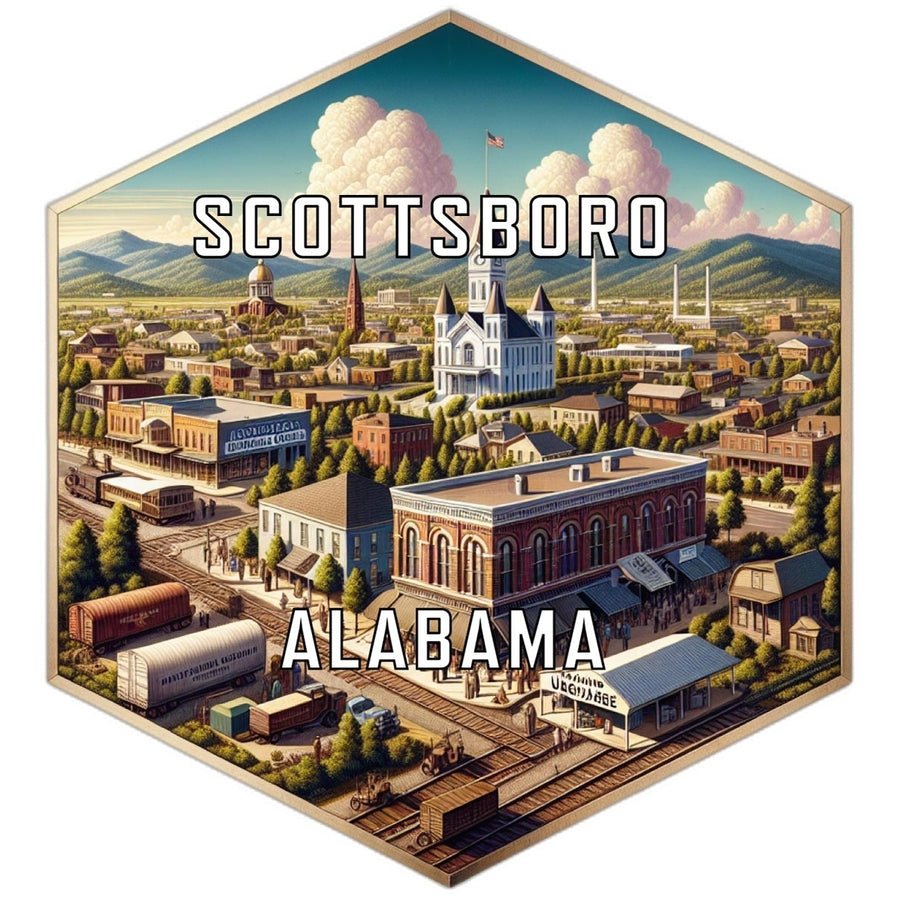 Scottsboro Alabama Travel Destination Souvenir Vinyl Decal Sticker Image 1