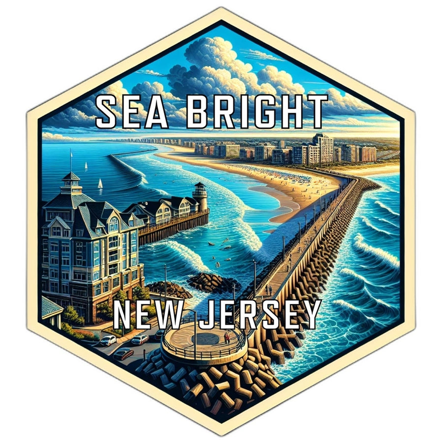 Sea Bright Jersey Travel Destination Souvenir Vinyl Decal Sticker Image 1