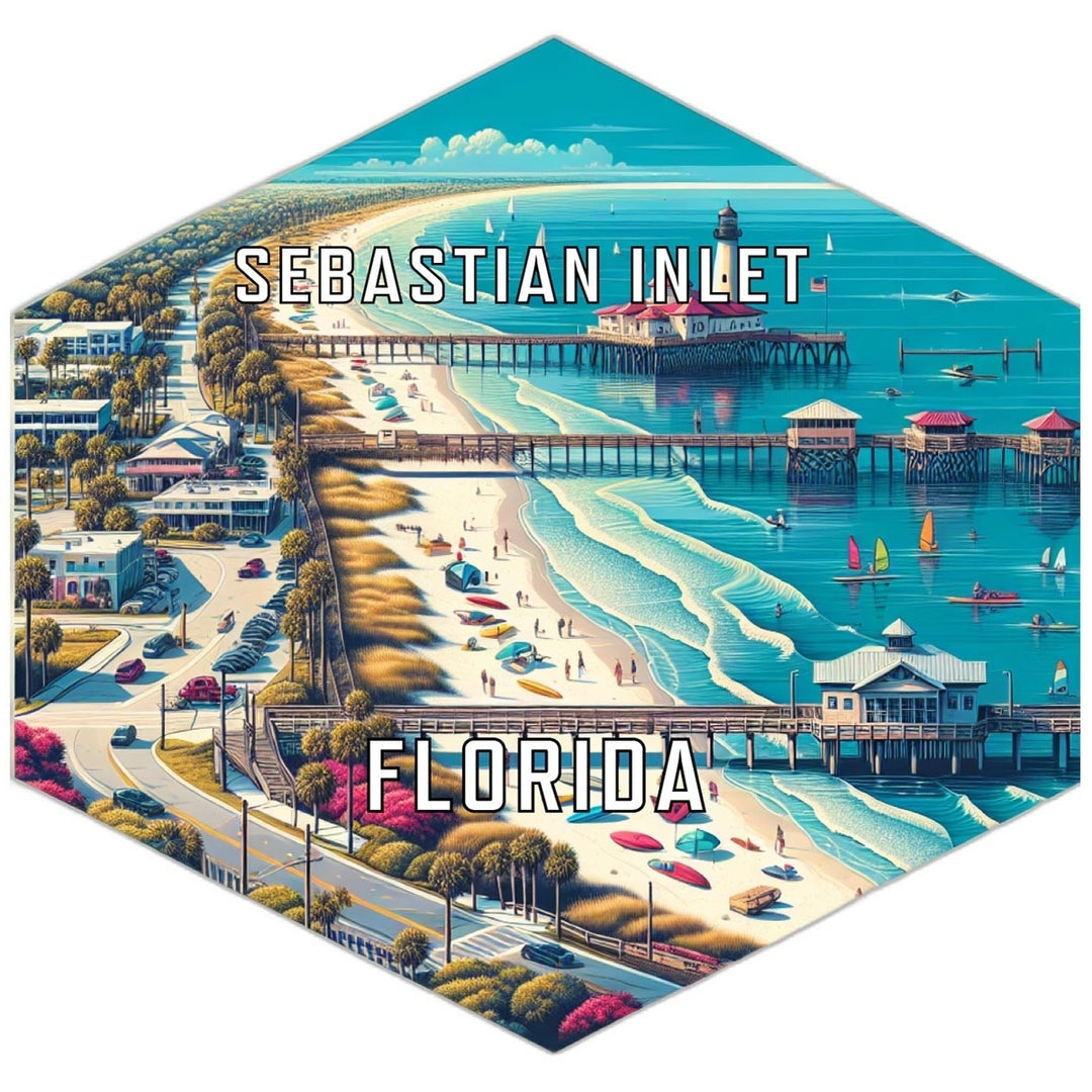 Sebastian Inlet Florida Travel Destination Souvenir Vinyl Decal Sticker Image 1