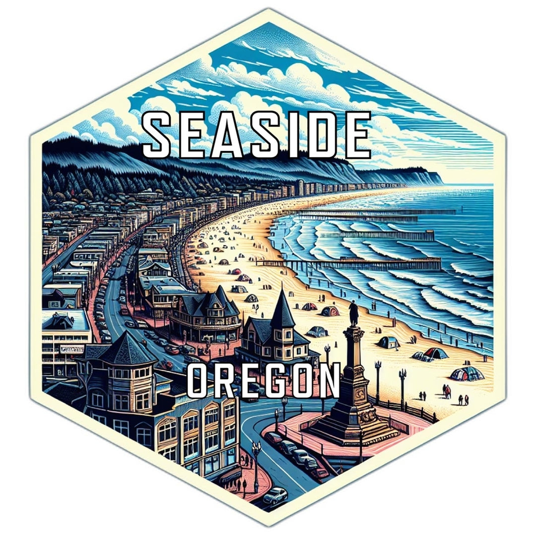 Seaside Oregon Travel Destination Souvenir Vinyl Decal Sticker Image 1