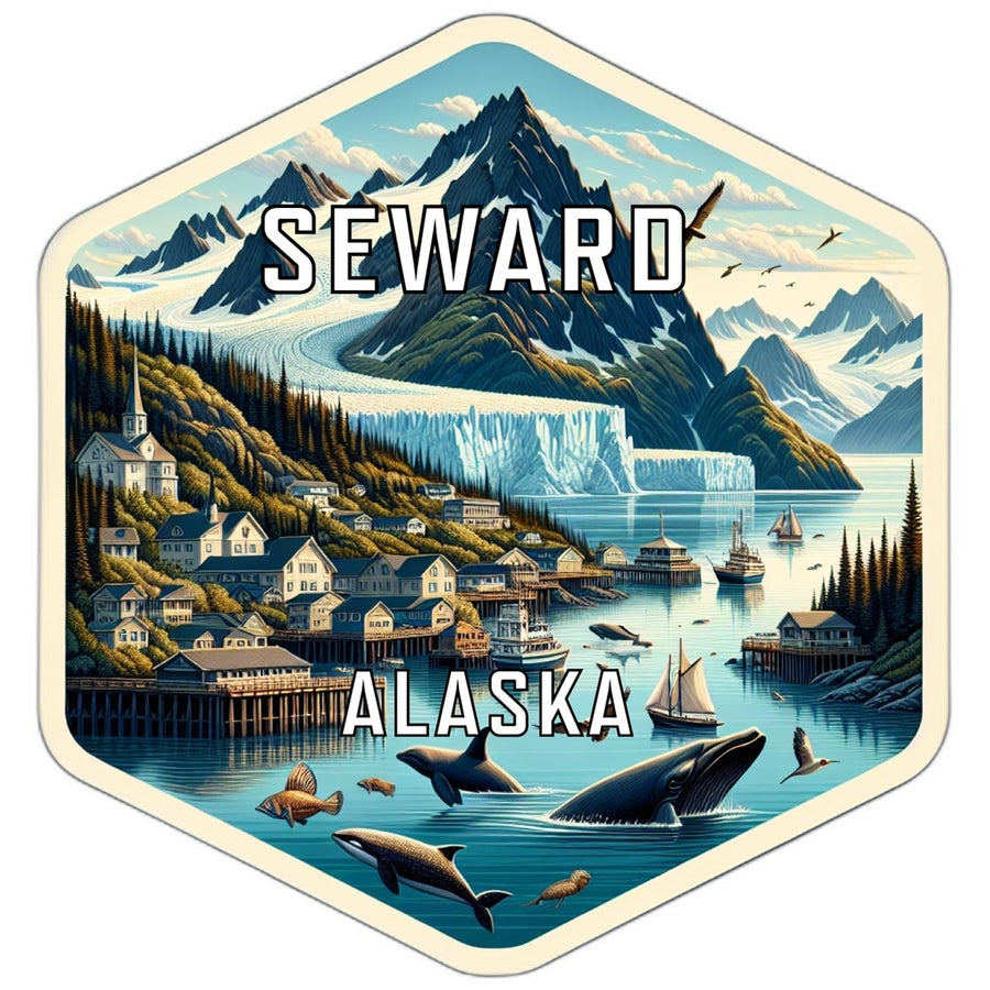 Seward Alaska Travel Destination Souvenir Vinyl Decal Sticker Image 1