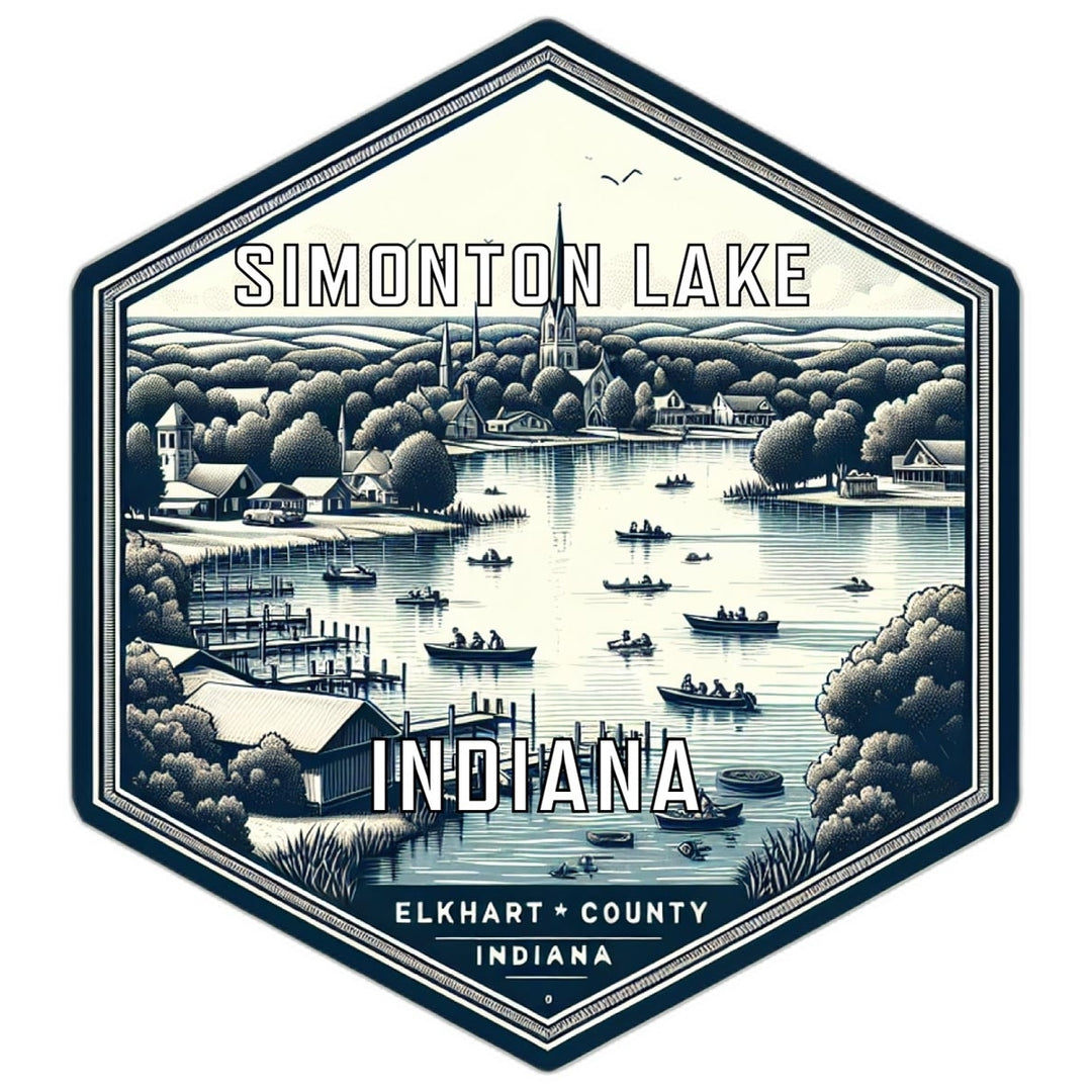 Simonton Lake Indiana Travel Destination Souvenir Vinyl Decal Sticker Image 1