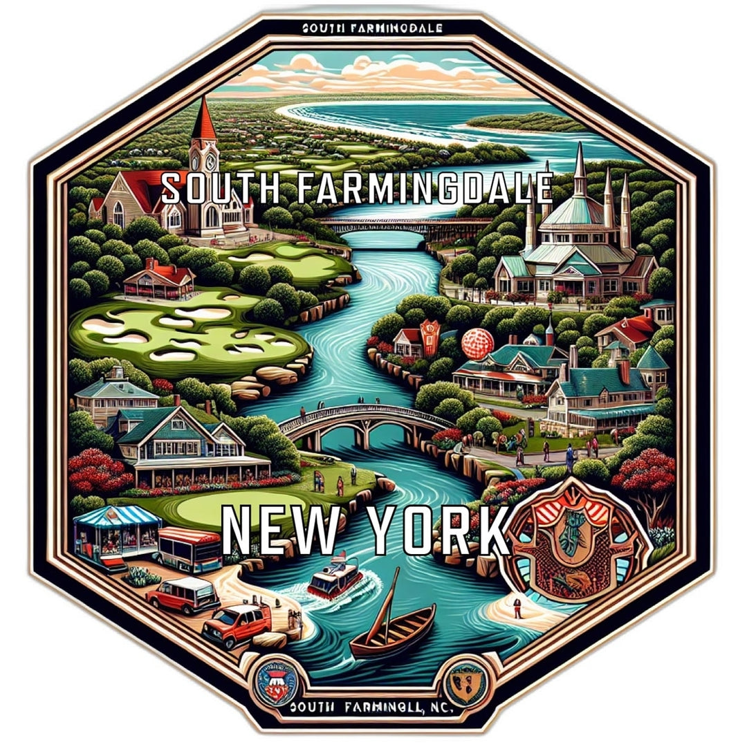 South Farmingdale York Travel Destination Souvenir Vinyl Decal Sticker Image 1