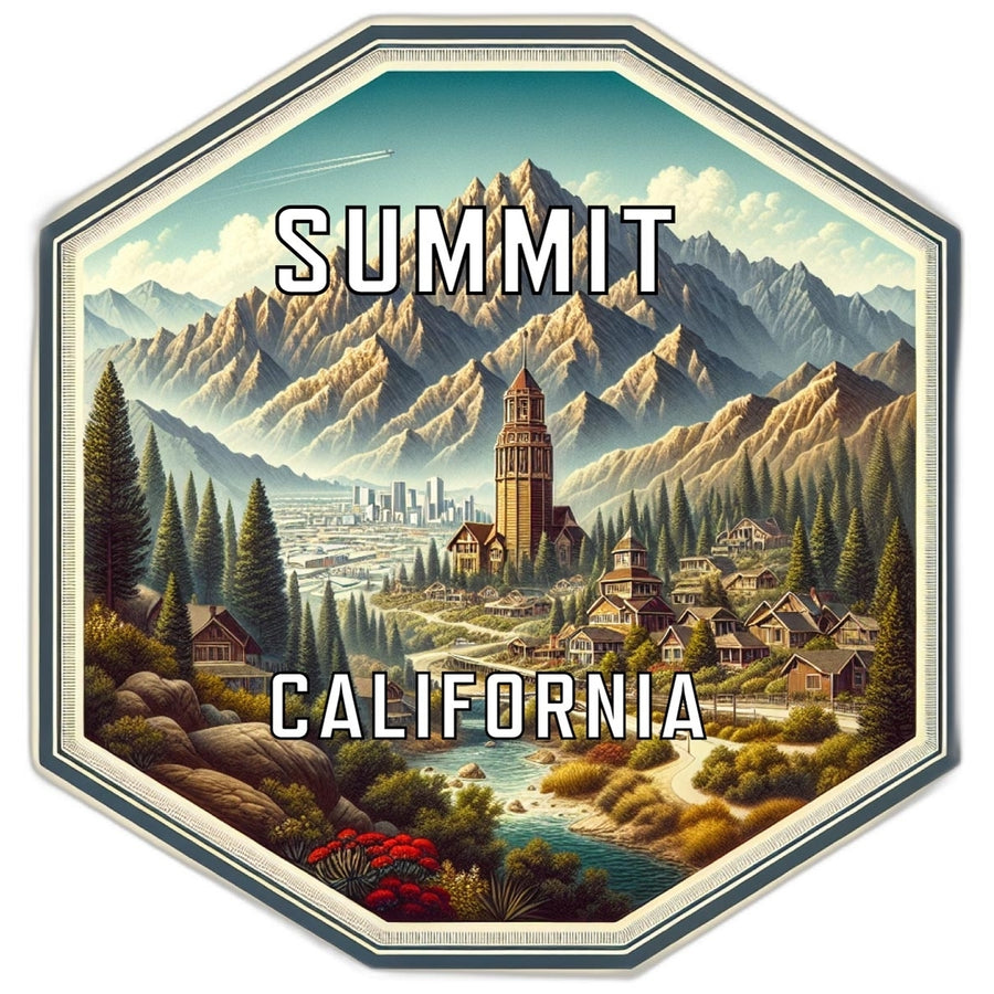 Summit California Travel Destination Souvenir Vinyl Decal Sticker Image 1