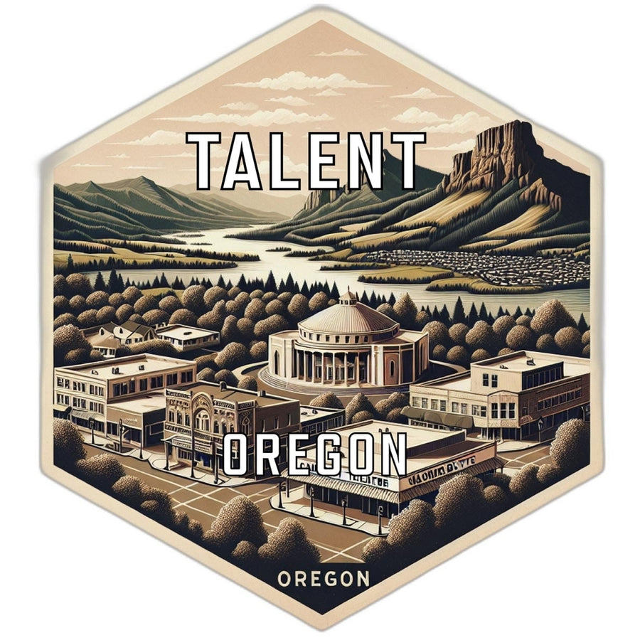 Talent Oregon Travel Destination Souvenir Vinyl Decal Sticker Image 1