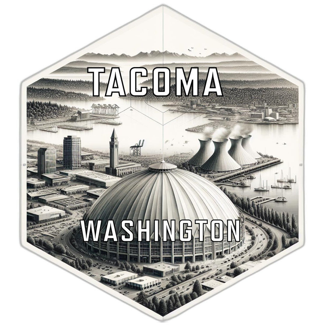 Tacoma Washington Travel Destination Souvenir Vinyl Decal Sticker Image 1