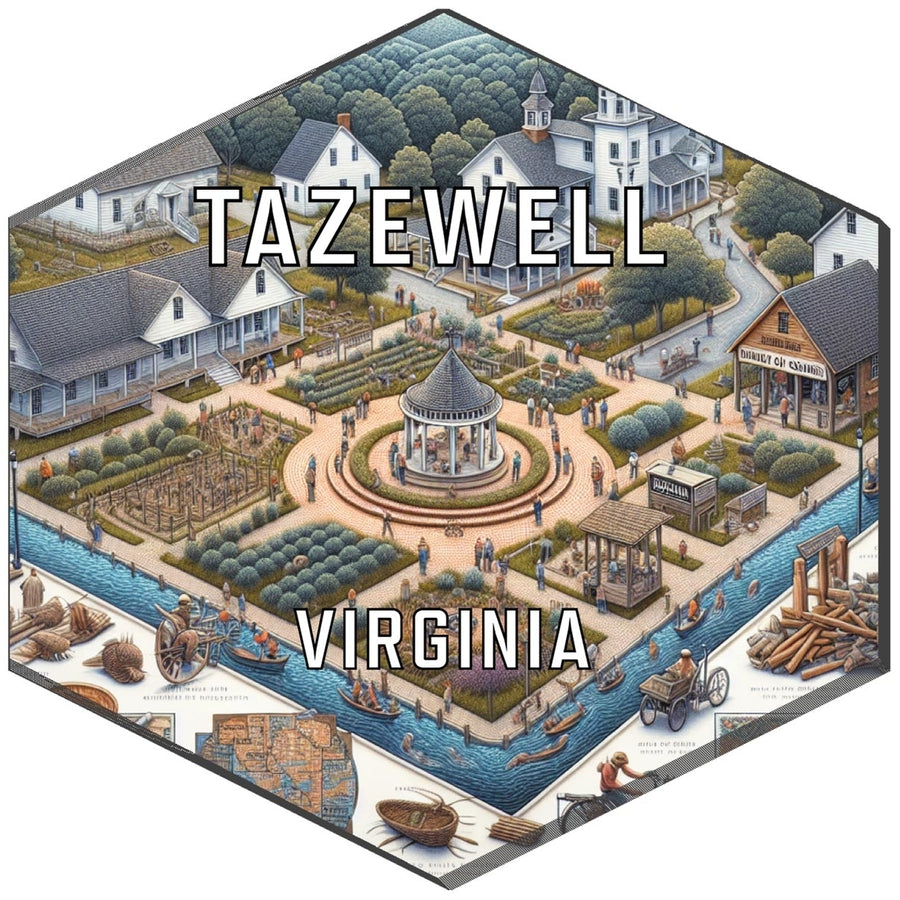 Tazewell Virginia Travel Destination Souvenir Vinyl Decal Sticker Image 1