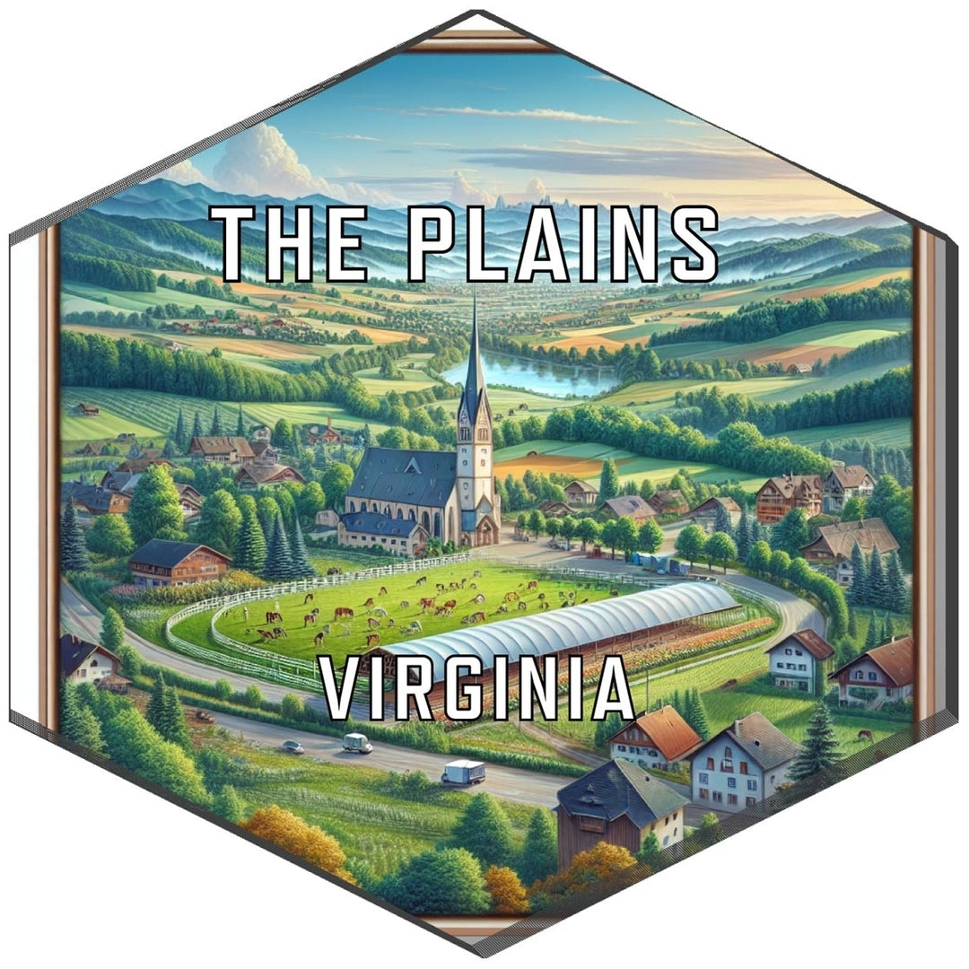 The Plains Virginia Travel Destination Souvenir Vinyl Decal Sticker Image 1