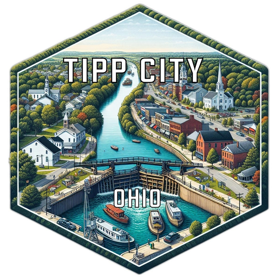 Tipp City Ohio Travel Destination Souvenir Vinyl Decal Sticker Image 1