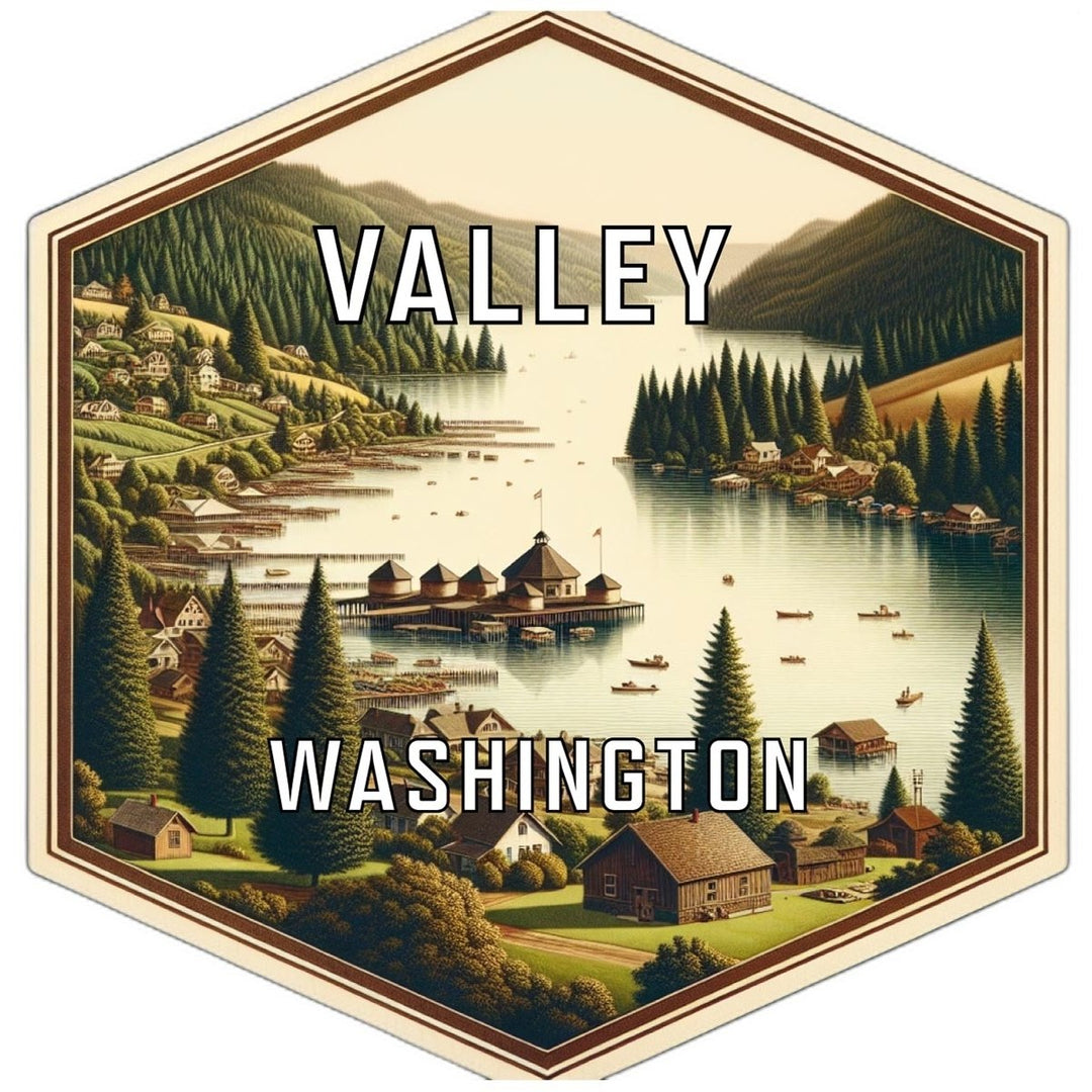 Valley Washington Travel Destination Souvenir Vinyl Decal Sticker Image 1