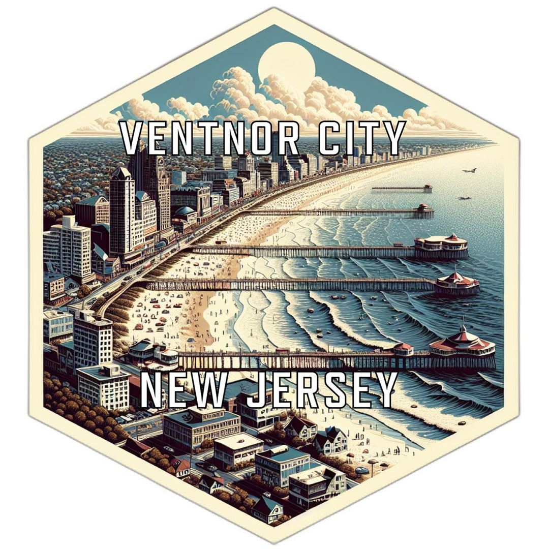 Ventnor City Jersey Travel Destination Souvenir Vinyl Decal Sticker Image 1