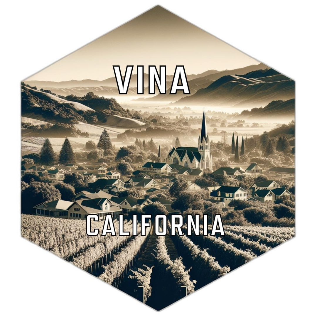 Vina California Travel Destination Souvenir Vinyl Decal Sticker Image 1