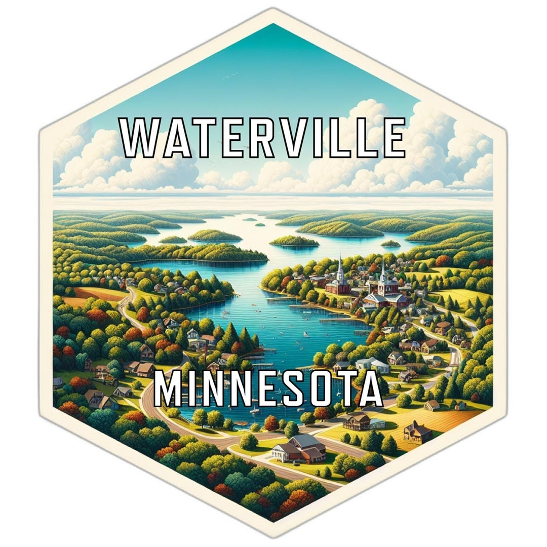 Waterville Minnesota Travel Destination Souvenir Vinyl Decal Sticker Image 1