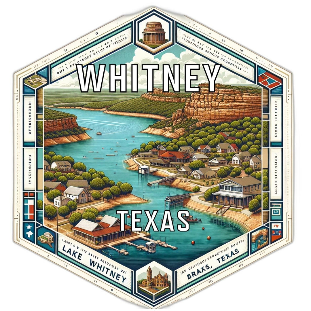 Whitney Texas Travel Destination Souvenir Vinyl Decal Sticker Image 1