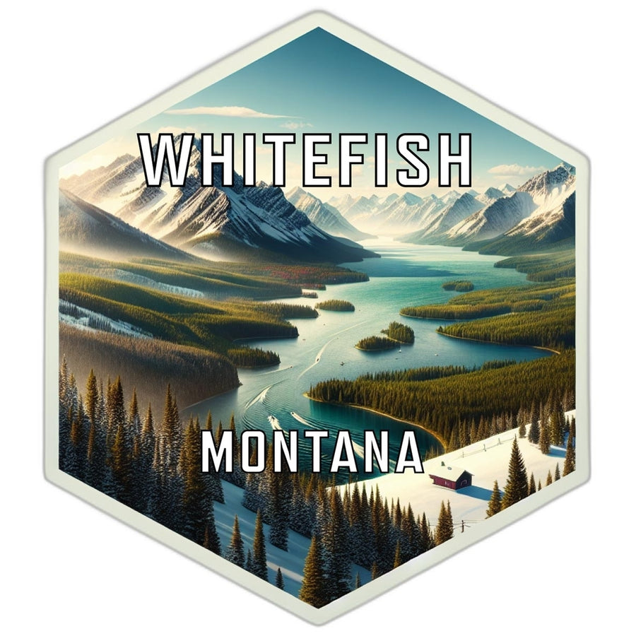 Whitefish Montana Travel Destination Souvenir Vinyl Decal Sticker Image 1