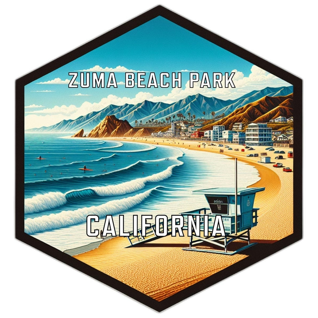 Zuma Beach Park California Travel Destination Souvenir Vinyl Decal Sticker Image 1