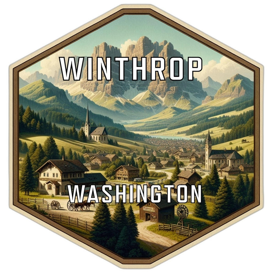 Winthrop Washington Travel Destination Souvenir Vinyl Decal Sticker Image 1