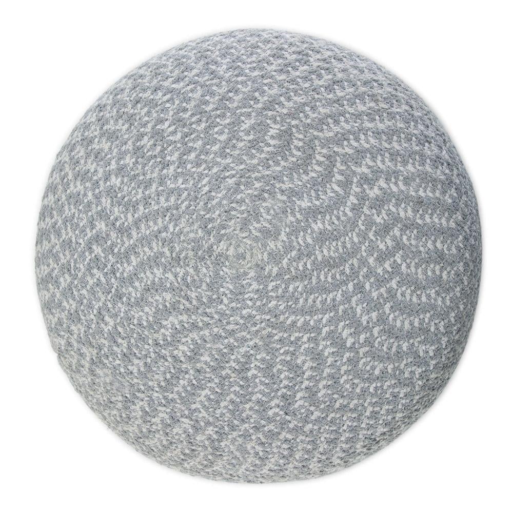 Bayley Pouf Round Cotton Handwoven Light Blue 20 inch Floor Cushion Seat Image 5