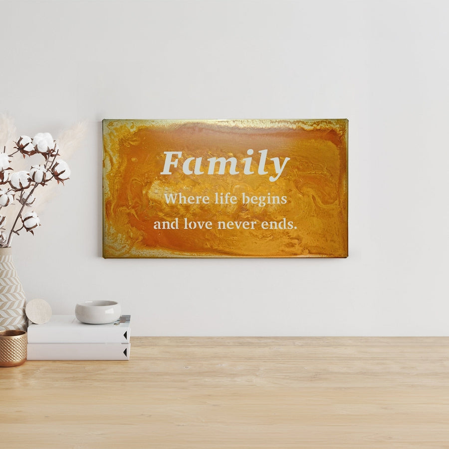 Prairie Dance Family Metal Family Decorative Wall Art Sign 15 Colors Image 1