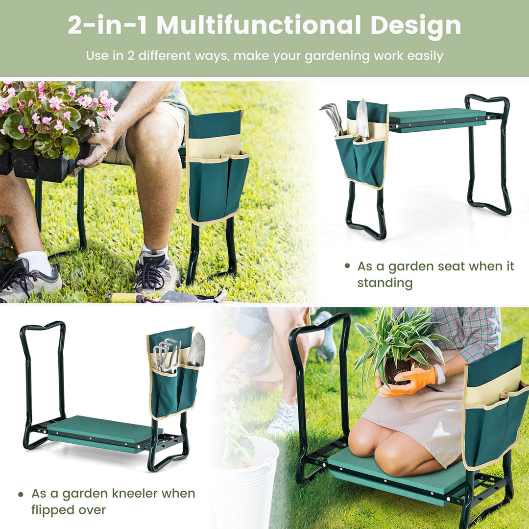 Folding Sturdy Garden Kneeler Gardener Kneeling Pad and Cushion Seat Knee Pad Seat Image 6