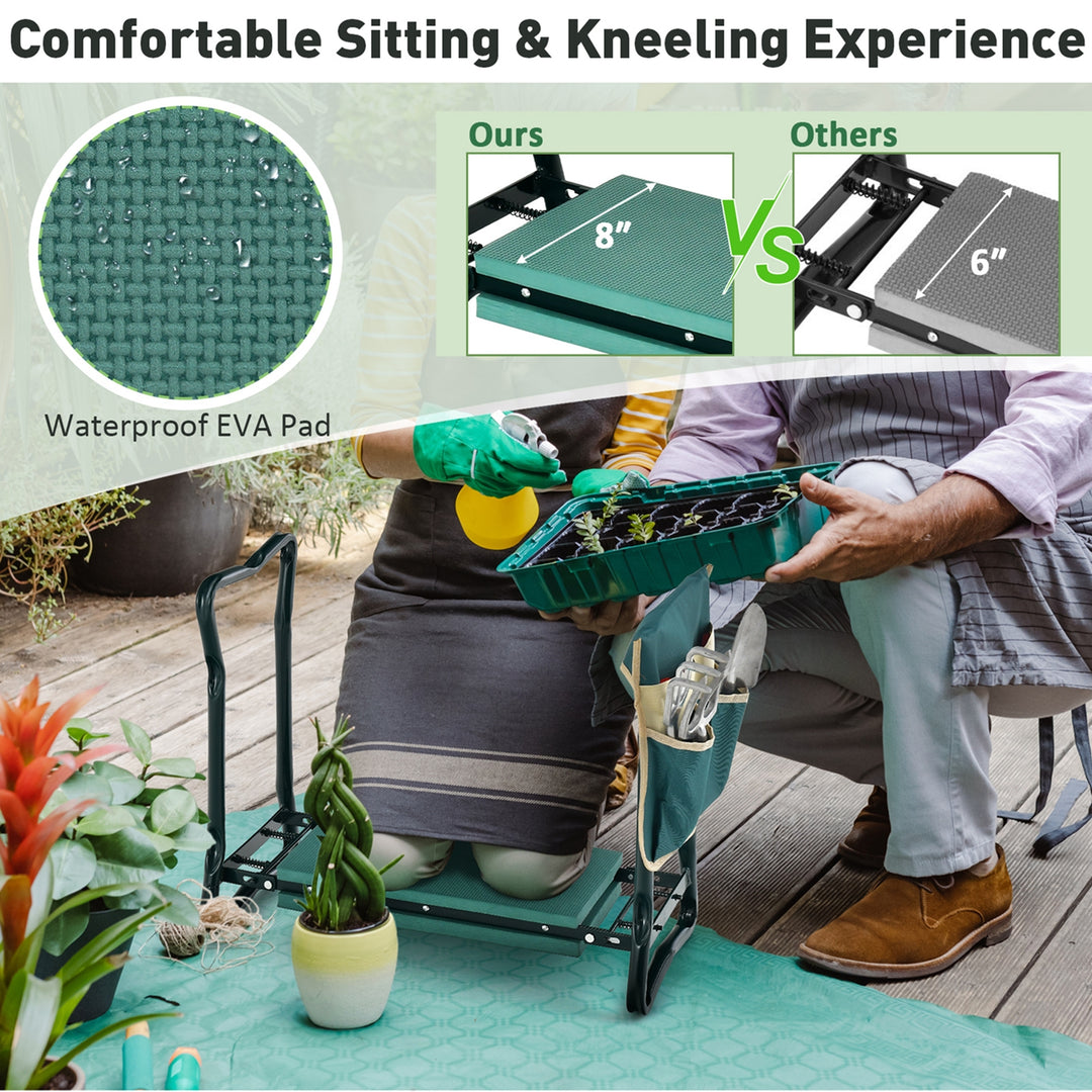 Folding Sturdy Garden Kneeler Gardener Kneeling Pad and Cushion Seat Knee Pad Seat Image 9