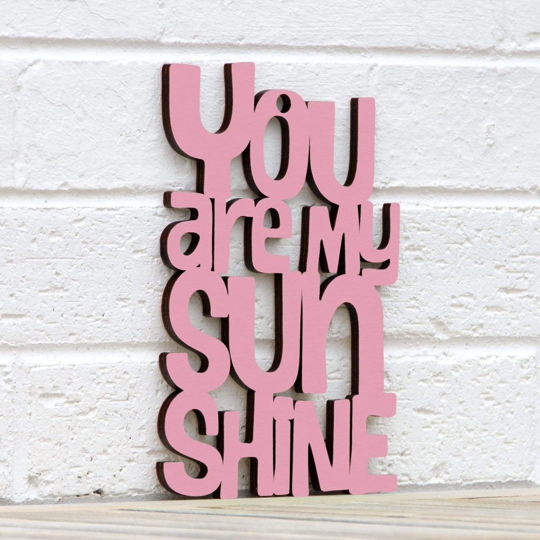 Spunky Fluff You are my Sunshine Decorative Wall Art Sign 15 Colors Image 1