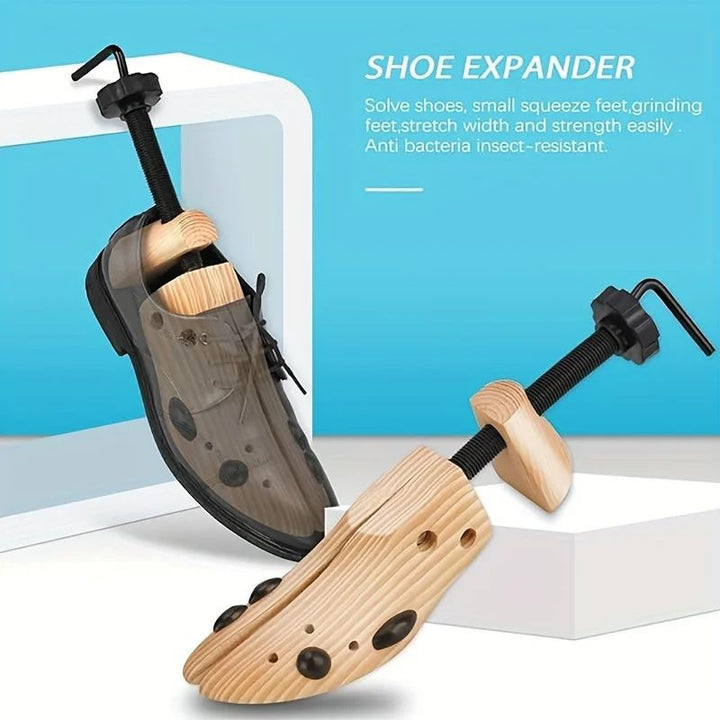 1Pc Shoe Stretcher Women and Mens Shoe Widener - Wooden Expander Image 3