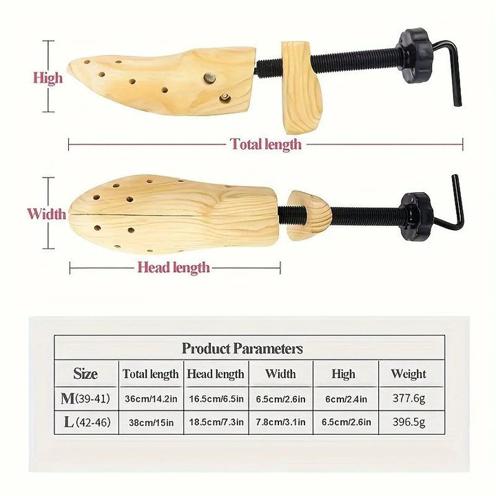 1Pc Shoe Stretcher Women and Mens Shoe Widener - Wooden Expander Image 6