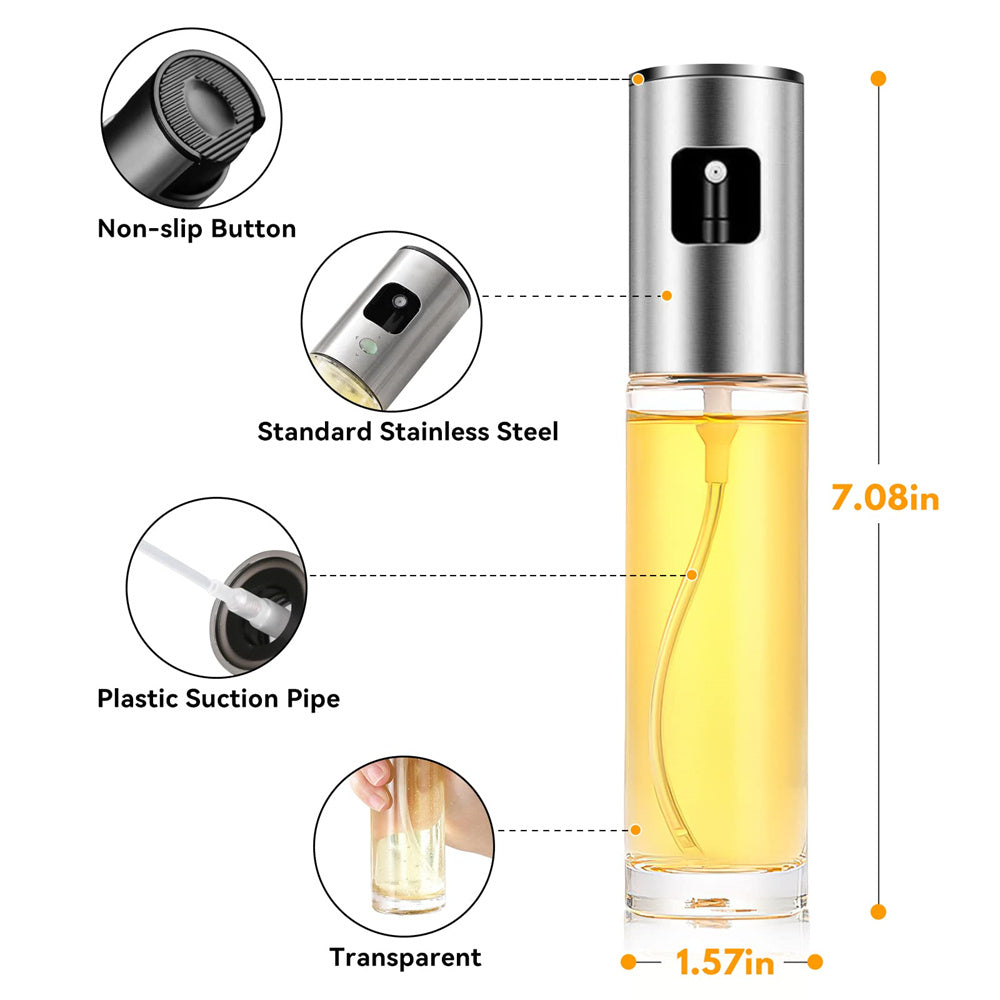 Glass Oil Sprayer for Cooking Olive Spray Mister for Salad BBQ Kitchen Baking Empty Vinegar Bottle Image 2