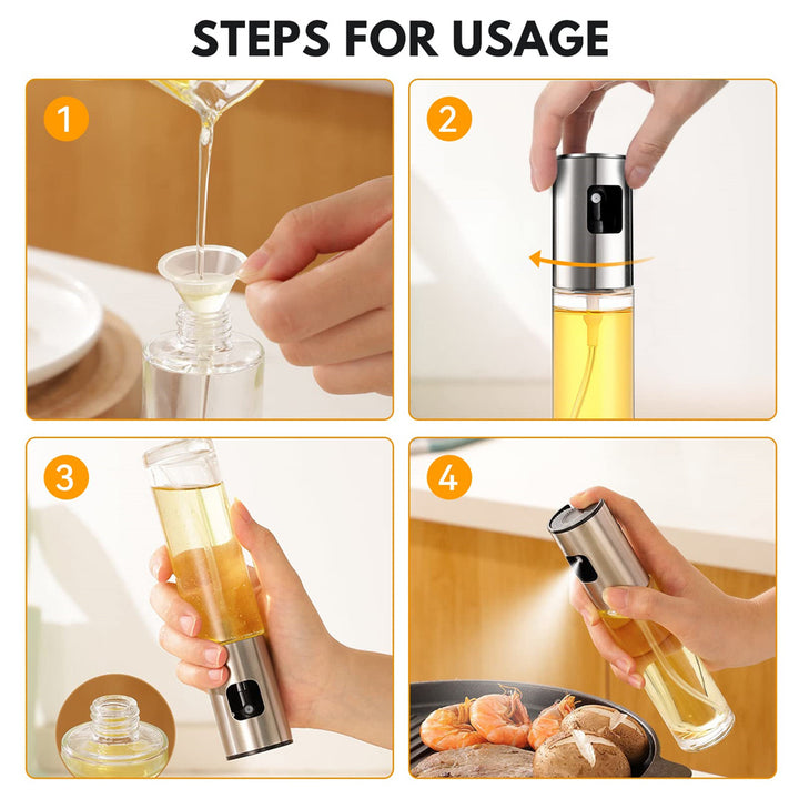 Glass Oil Sprayer for Cooking Olive Spray Mister for Salad BBQ Kitchen Baking Empty Vinegar Bottle Image 3