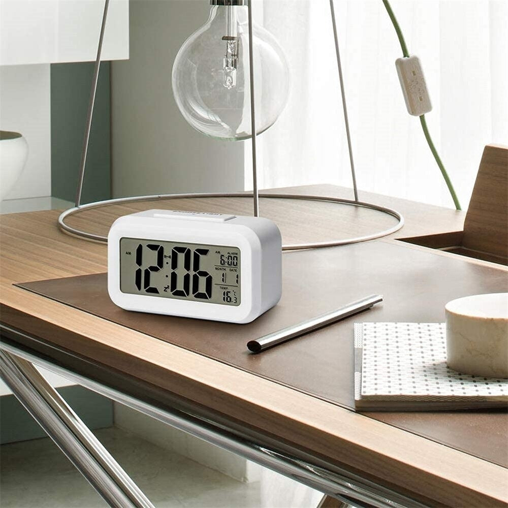 LED Digital Alarm Clock Backlight Snooze Data Time Calendar Desktop Multifunction Electronic Backlight Table Clock Image 1