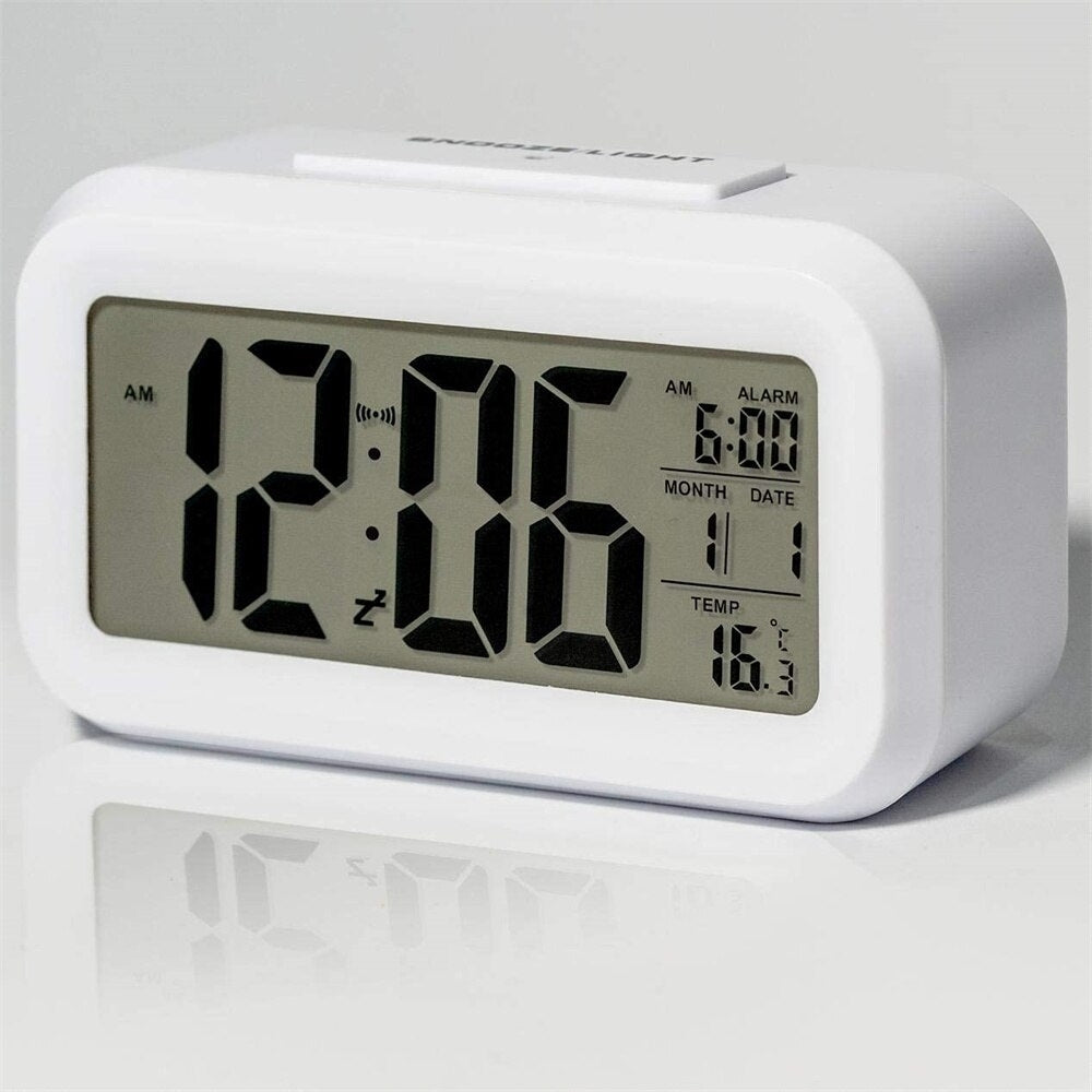 LED Digital Alarm Clock Backlight Snooze Data Time Calendar Desktop Multifunction Electronic Backlight Table Clock Image 3