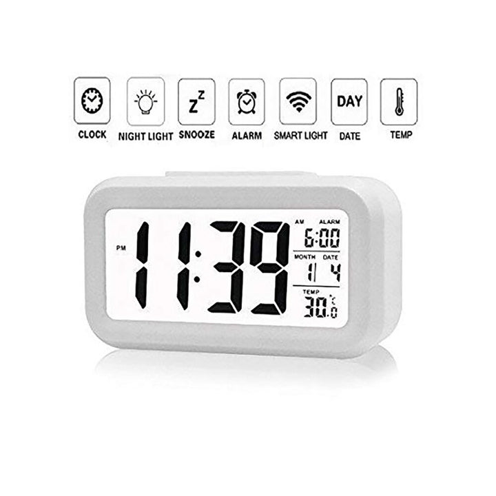 LED Digital Alarm Clock Backlight Snooze Data Time Calendar Desktop Multifunction Electronic Backlight Table Clock Image 6