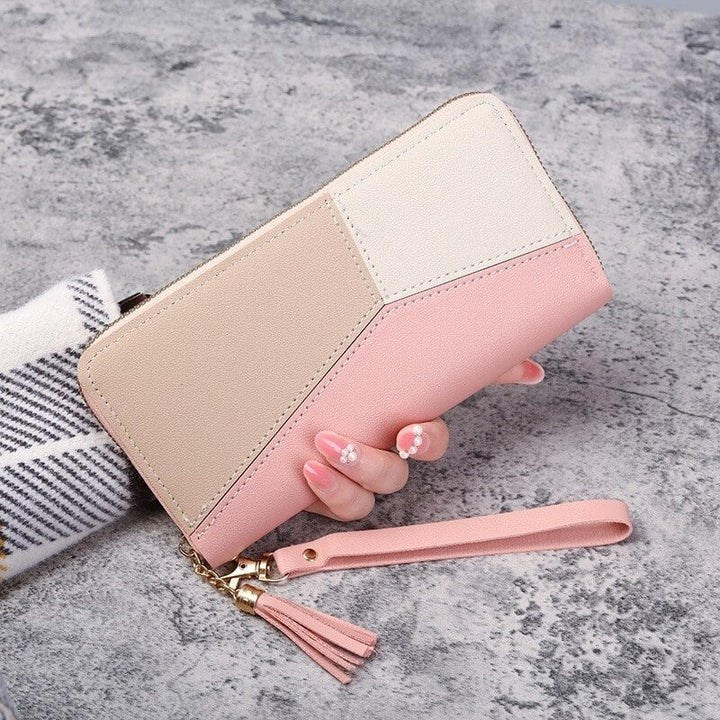 Fashion Zipper Wallets Womens Long Purses Handbags Coin Purse Cards Holder PU Leather Billfold Wallet Image 2