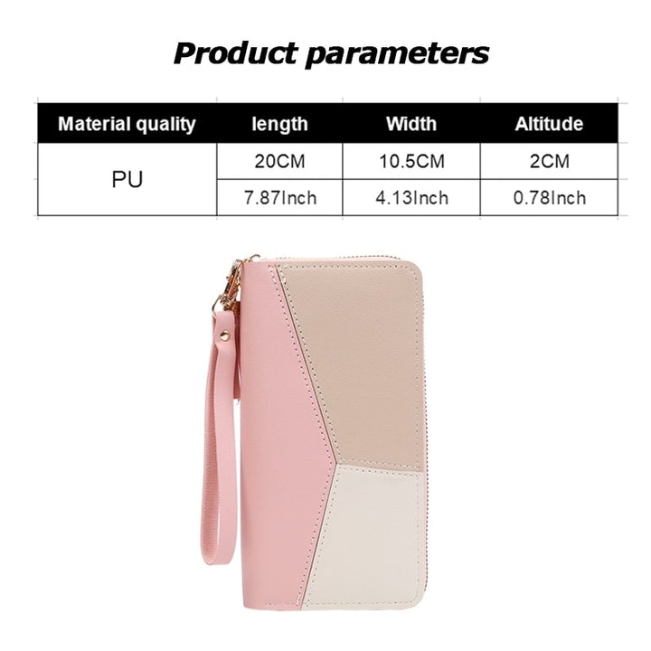 Fashion Zipper Wallets Womens Long Purses Handbags Coin Purse Cards Holder PU Leather Billfold Wallet Image 4