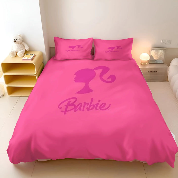 Disney Barbie Pink Bedding Set - 2 Piece Modern Duvet Cover for Girls Image 9