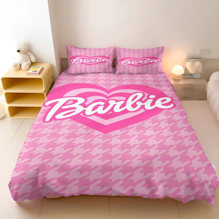 Disney Barbie Pink Bedding Set - 2 Piece Modern Duvet Cover for Girls Image 10