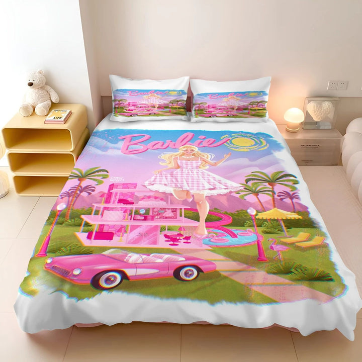 Barbie Co-branded 2 Piece Duvet Cover Set - Pink Bedding for Girls Image 2