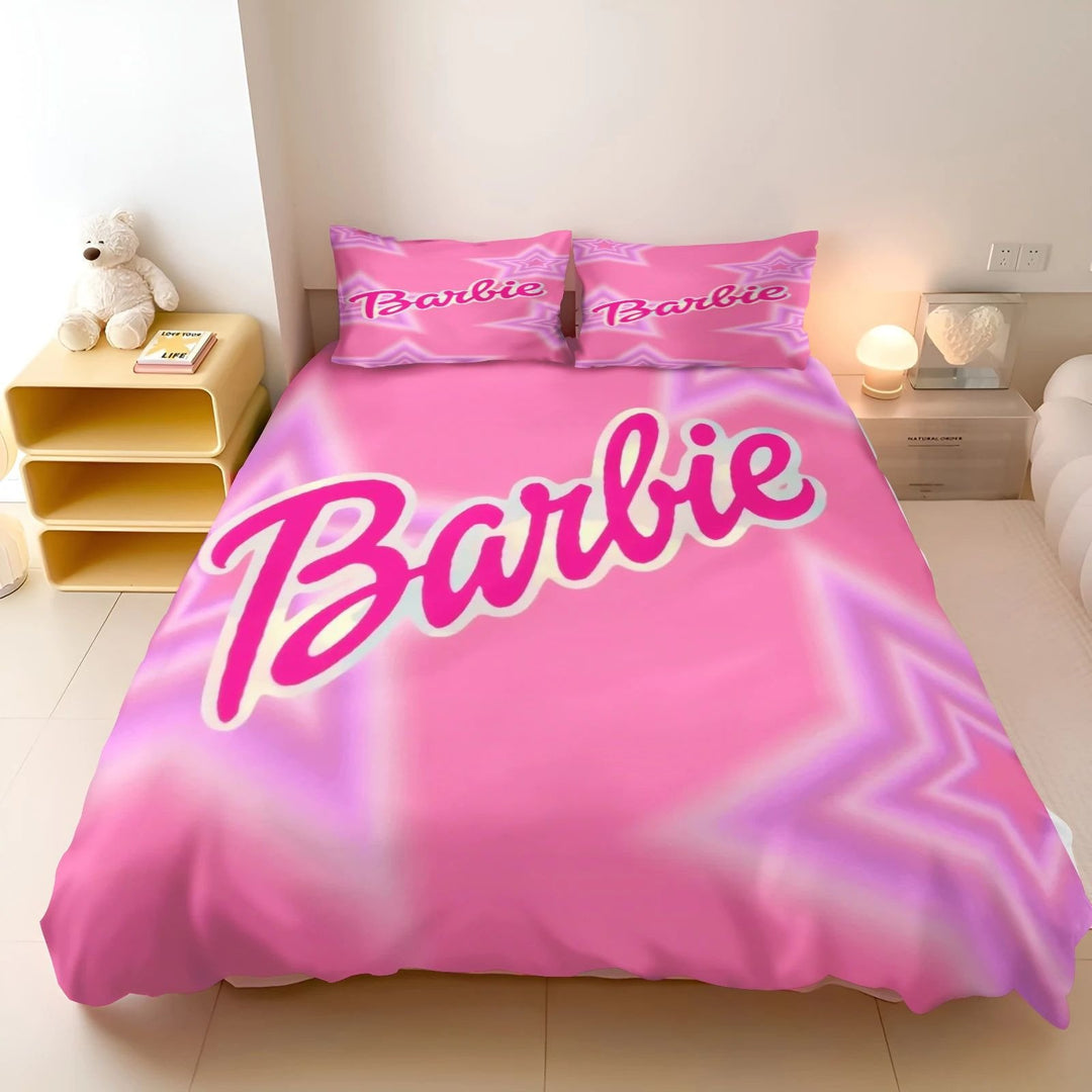 Barbie Co-branded 2 Piece Duvet Cover Set - Pink Bedding for Girls Image 5