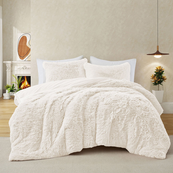 Peace Nest Luxurious 3-Piece Faux faux Comforter Set for Ultimate Comfort Image 1